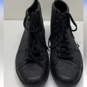 Gucci Black Monogram Hightop Sneakers Men size 9G